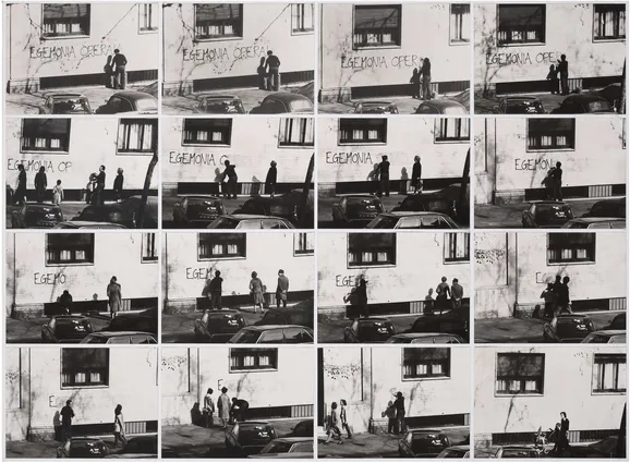 Workers Hegemony (with F.Balladore) 1977 2 panels of photomechanical prin