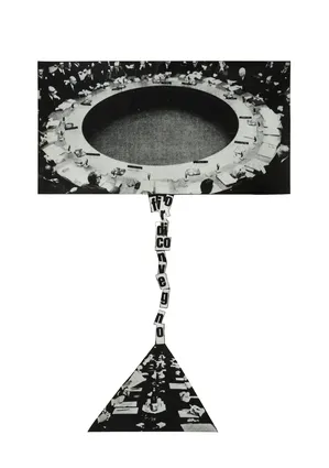 Empty Monstrance (Congress Flower), 1972 photo collage on paper