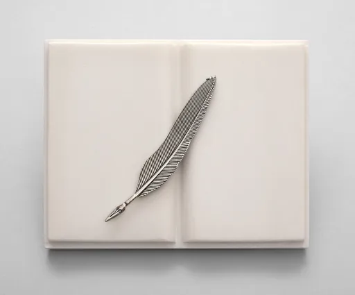 Untitled (Book with Silver Feather), 2001