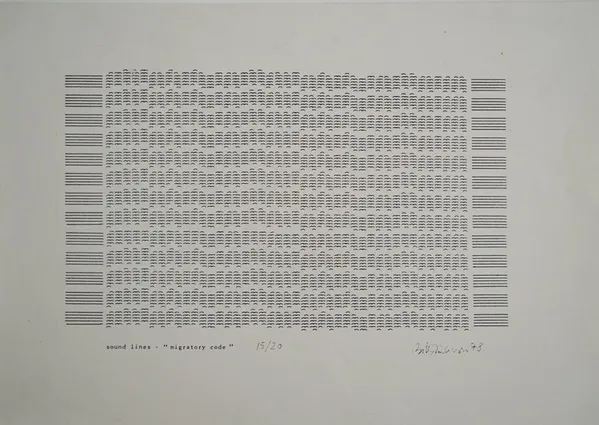  Sound lines - migratory code, 1978