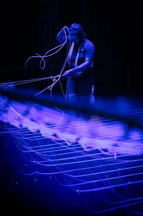 Muna Mussie The Perfect Human from Sunrise to Sunshine 2023 performance. Mateo Christensen. Courtesy lartista