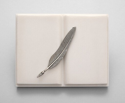 <em>Untitled (Book with Silver Feather)</em>, 2001